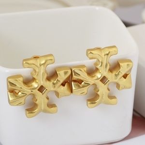 Tory Burch earrings logo gold earrings